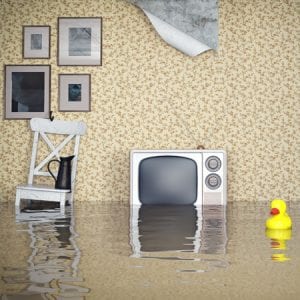 flooded home