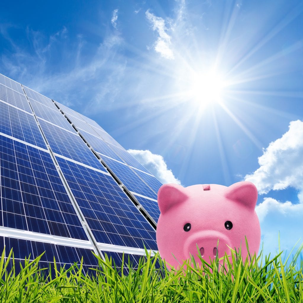 Piggy Bank with Solar Panel