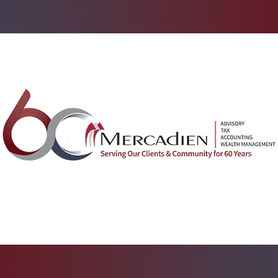 An image containing Mercadien's 60th anniversary logo